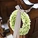 GTidea Spring Front Door Wreath Artificial Silk Hydrangea Flowers Garland Home Office Wedding Wall Decor 14-15 Inch Green