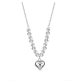 LEJOJOIN Valentines Day Gifts for Her Stainless Steel Heart Necklace Pendant Gift for Women Wife Girlfriend