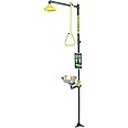 Speakman SE-693 Traditional Series Combination Emergency Eyewash and Shower Essential Safety Station, 1.25-in Stanchion, Stainless Steel Bowl