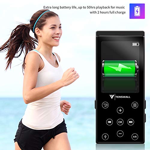 MP3 Player, 16GB MP3 Player with Bluetooth 4.2, Portable HiFi Lossless Sound MP3 Music Player with FM Radio/Voice Recorder/E-book, 2.4'' Screen, Support up to 128GB (Sport Armband, Headphone Included)