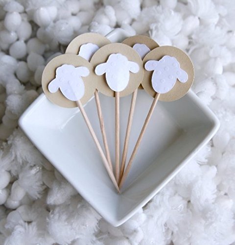 Amazon Com Lamb Cupcake Topper Little Lamb Baby Shower Baby