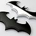 Dealetech DIY Bat 3D Metal Sticker Auto Car Motorcycle Logo Badge Emblem Tail Decals (silver)