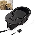 FOLAI Recliner Replacement Parts - Universal Black Metal Pull Recliner Handle with Cable - fits Recliner Couch Style Pull Chair Release Handle for Sofa