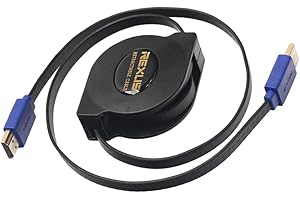 Retractable HDMI Cable 1.8m (70.9 inch) Male to Male, V1.4 1080P 3D, Pure Copper Core for Projector, PC, HDTV, Player