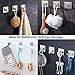 LOOGI Adhesive Hooks, Door Hooks Heavy Duty Towel Hooks Stick on Wall Waterproof Stainless Steel Robe Hanger for Hanging Bathroom Kitchen Home 5 Pack