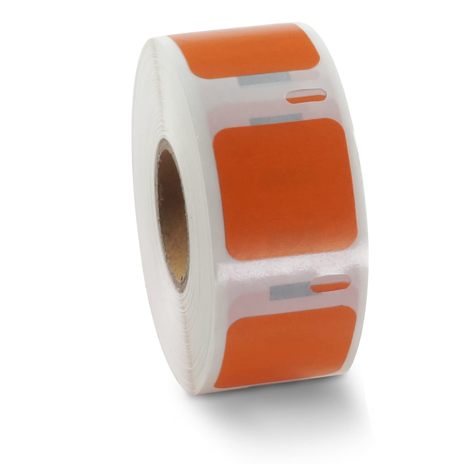 BETCKEY - 2 Rolls Orange Small Multi-Purpose Labels Compatible with DYMO S0929120, 25mm x 25mm, 1500 Colored Labels Compatible with DYMO LabelWriter 450, 4XL, NOT Fit 550 or 5XL