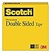 Scotch Double Sided Tape, Office and School Supplies for Arts and Crafts, Alternative to Scrapbooking Glue, 0.50 in. x 900 in., 1 Tape Refill Roll