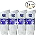 USBingoshop 12 Pairs Mens Physicians Approved Crew Diabetic Socks Cotton 10-13 (12 Pairs D-White)