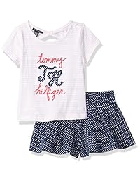 Tommy Hilfiger - Juego de 2 pantalones cortos para niña