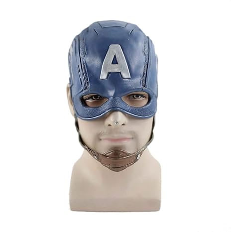 hcoser Captain America Maske Steven Rogers Helm Cosplay Kostüm Latex für Erwachsene Party Requisite