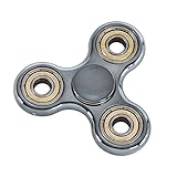 Rocona Finger Spinner Plated with Gold Three-leaf Revolving Creative Stress Relief Toy