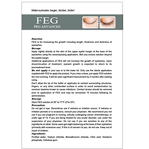 FEG Eyelash Enhancer Yiitay Eyelash Growth Serum Eyebrow Serum Liquid Professional Eyelash Lash Longer Enhancer Booster for Naturally Longer, Fuller & Thicker Eyelashes & Eyebrows Regrows