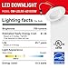 OSTWIN Recessed Lighting, Led 4-inch Can Pot Lights for Ceiling Round Downlight Retrofit Kit Fixture, Baffle Trim, 10.5W (60 Watt), 3000K (Soft White) Dimmable, (4 Pack) UL & Energy Star Listed