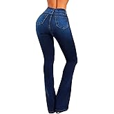 Butt Lifting Jeans for Women Bootcut Stretchy Tummy Control High Waisted Flare Jeans Curvy Skinny Denim Pants