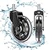 CozmoWorld Office Chair Wheels Set of 5 Universal Fit Rollerblade Type Replacement Swivel Casters -Heavy Duty Soft Rubber Wheel Safe for Hardwood Floor -No More Desk Chair Mats for Carpeted Floors