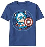 T-Shirt - Marvel Kawaii - Cap in Circle (Slim Fit)