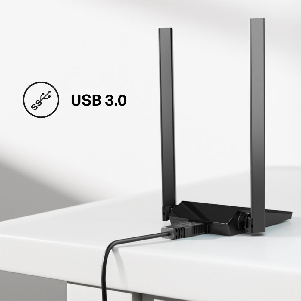 TP-Link Archer TX20U Plus WLAN Stick Für PC, WiFi 6 AX1800 Dual Band, USB 3.0, MU-MIMO, Antennen mit hoher Verstärkung, WPA3-Verschlüsselung, Kompatibel mit Windows 11/10, Schwarz 6