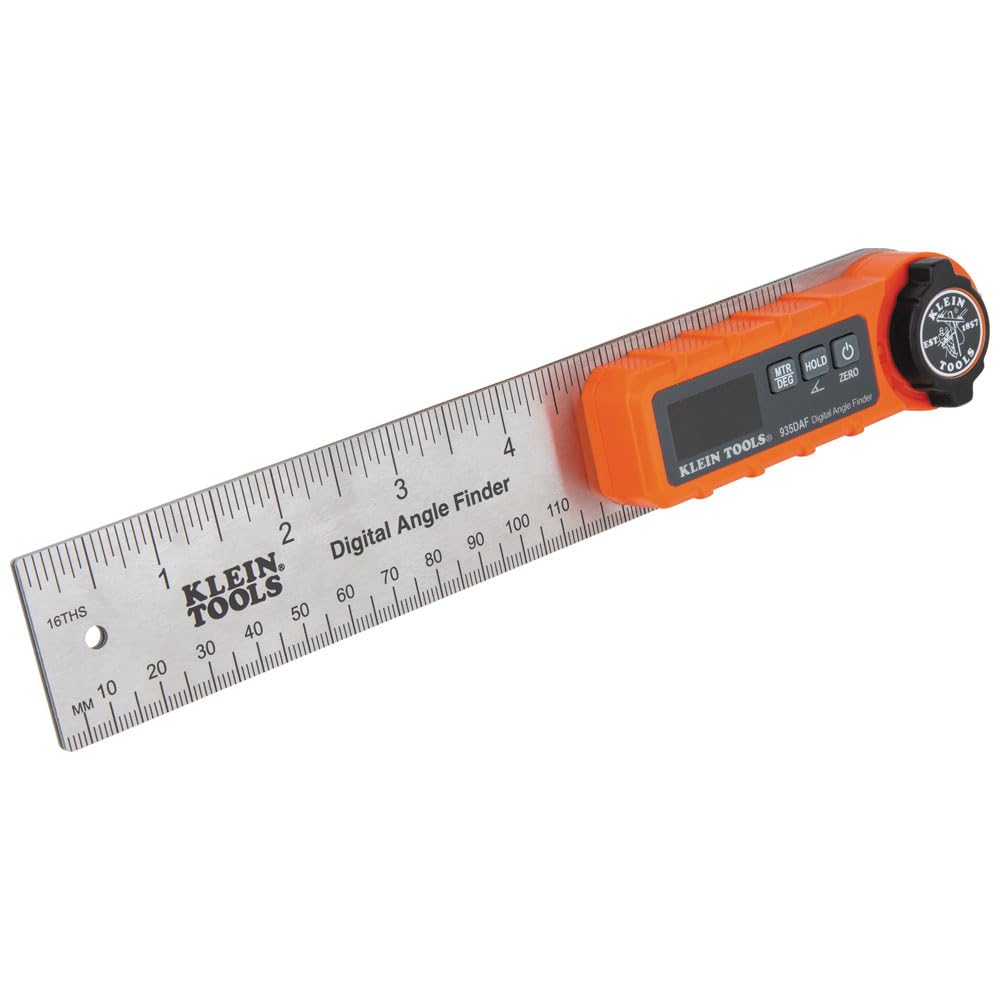 KLEIN TOOLS 935DAF Digital Angle Finder, Precision Measurements, Miter Saw Protractor Angle Calculation and Portable Design