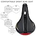 Comfortable Men Women Bike Seat – DAWAY C66 Foam Padded Leather Road Mountain Bicycle Saddle Cushion with Taillight, Waterproof, Soft, Breathable, Fit MTB, Most Bikes, for Everyone, 1 Year Warrantythumb 4