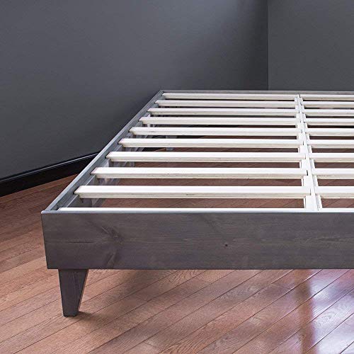 CARDINAL & CREST Wood Queen Bed Frame No Box Spring Needed Easy