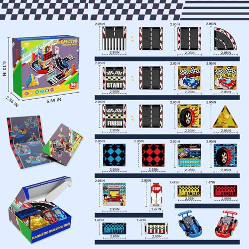 Magneverse 34 Piece Car Building Set
