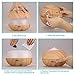 Arova 400ml Aromatherapy Essential Oil Diffuser , Cool Mist Air Humidifier , 4 Timer Setting, 7 Color Changing LED Lights, Auto Shut-off for Yoga Spa Office Home, Yellow Wood Grain