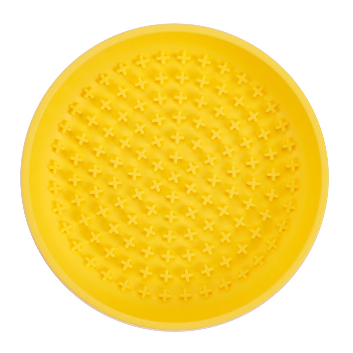 Lick Bowl for Dogs and Cats, 15 cm, for Entertainment, Helps with Anxiety and Boredom, in Yellow