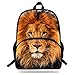 VEEWOW 16-Inch Animal Print Bags For Kids Lion King Backpack For Boys Girls School (D1140)