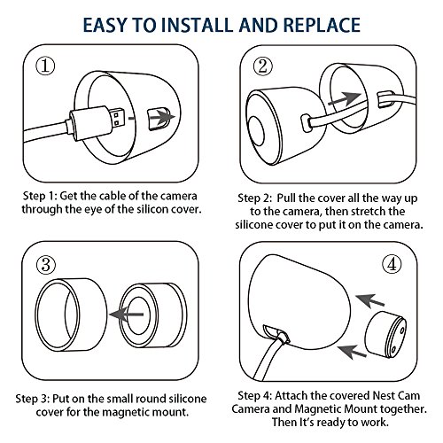 Silicone-Cover-for-Nest-Cam-Outdoor-Security-Camera-APPHOME-Camera-Skin-Case-Protect-and-Camouflage-Nest-Cam-Outdoor-UV-Protection-Weather-Resistant-Silicone-Skins-Black