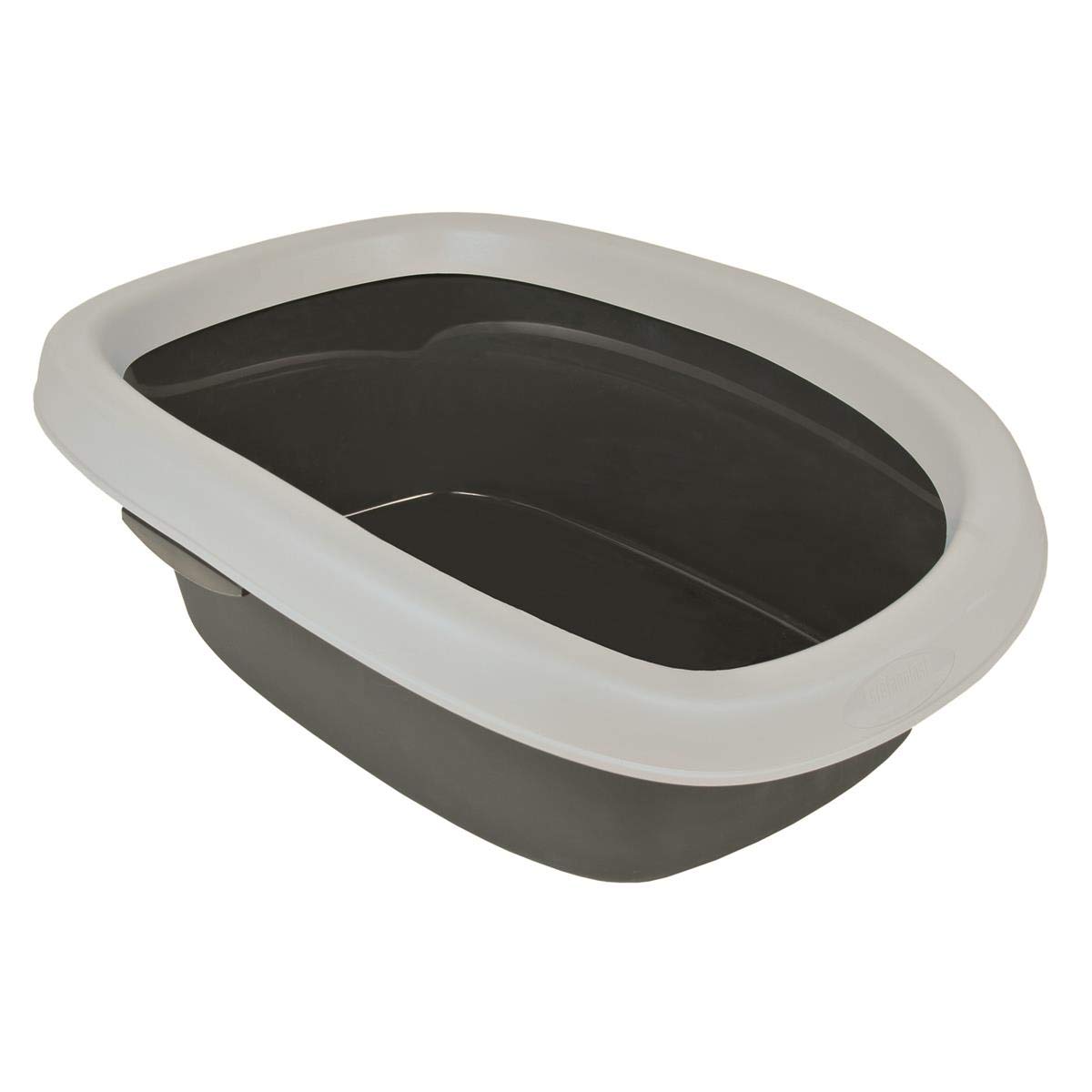 TRIXIE Carlo litter tray - removable rim - easy to clean - plastic - grey/white - 31 x 14 x 43 cm — image 1