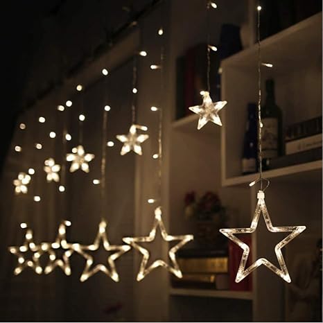 Buy Coudre Star Curtain Lights 12 Stars 138 Led Star String Lights