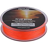 Goture Braided Fly Fishing Line Backing for Trout Bass Pike in the Saltwater Freshwater 20lb 30lb 109yd Orange White Yellow White/Black Yellow /Black