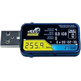 Bitcoins Miner USB V1 BTC Lottery Miner with 1.2" Colorful HD Screen | 250KH/S, Desktop Solo Lucky Miner, Bitcoin Mining Machine, Educational Home Use