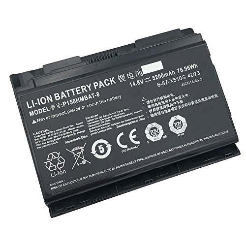 Powerforlaptop Laptop/Notebook Replace Battery P150HMBAT-8 6-87-X510S-4D73 6-87-X510S-4D72 for CLEVO P150SM-A P150SM Sager NP8265 G513 P151SM1-A P151EM1 Notebook PC Tablet Rechareable Battery Pack - Thumbnail 2