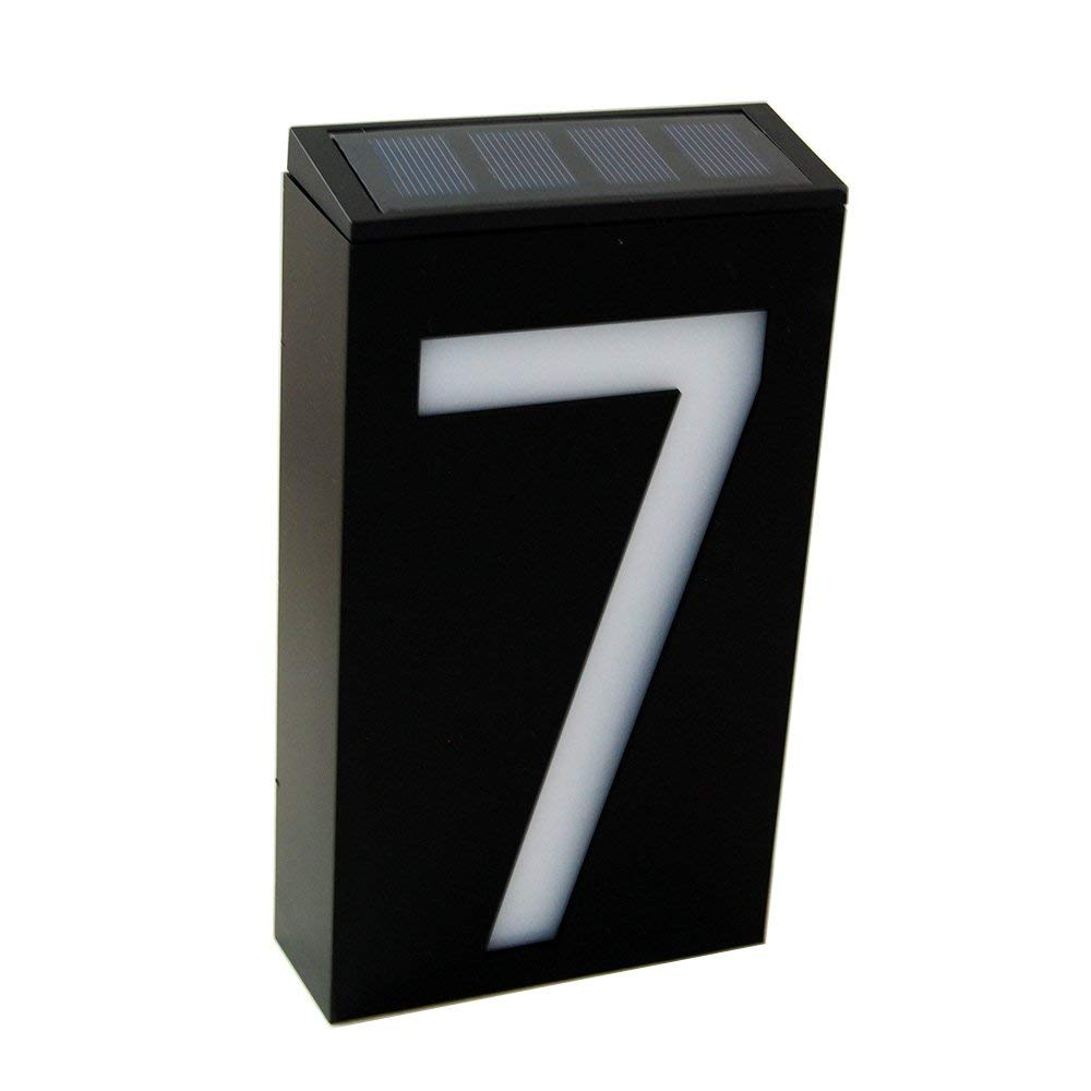 KEEDA Solar Powered Door plate Number Light, Doorplate Lamp Digital House Number Sign Plaque Light (7)