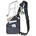 Sling Bag Shoulder Chest Bags Cross Body Backpack Multipurpose Anti Theft Pack Daypack Bags For Outdoor Sport Travel Hiking (Grey)