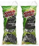 3m Scotch-Brite Stainless Steel Scouring Pad, 3-Pad(2 Pack) by Scotch