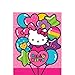 Hello Kitty Party Supplies Pack for 16 Guests Includes | Straws, Dessert Plates, Beverage Napkins, Cups, and Table Cover | Hello Kitty Rainbow Birthday Party Supplies | Hello Kitty Kitchen Supplies