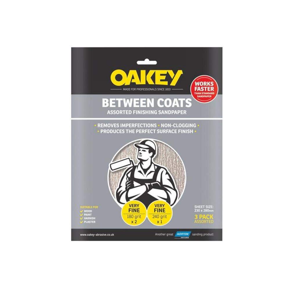Oakey OAK58625 Sand Paper-Silicon Carbide Finishing, 230 x 280 mm