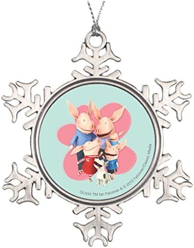 Travel Along Tree Branch Decoration Olivia The Pig Snowflake Christmas Snowflake Ornaments