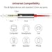 iVANKY Long Aux Cable, [8ft/2.4M, Hi-Fi Sound], Nylon Braided 3.5mm Auxiliary Audio Cable, Male to Male Aux Cord for Car Stereos, Phones, iPod, Speakers, Headphone Cable for Sony, Beats, etc. - Red