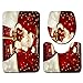 papasgix 3 Piece Merry Christmas Bath Mat Set, Bathroom Mats Set Non-Slip Bathroom Rugs/Contour Mat/Toilet Cover (Santa Claus #1)