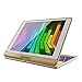 iPad Keyboard Case for iPad 2018 (6th Gen) - iPad 2017 (5th Gen) - iPad Pro 9.7 - iPad Air 2 & 1 - Thin & Light - 135° Folding - Wireless/BT - Backlit 7 Color - iPad Case with Keyboard (Gold)