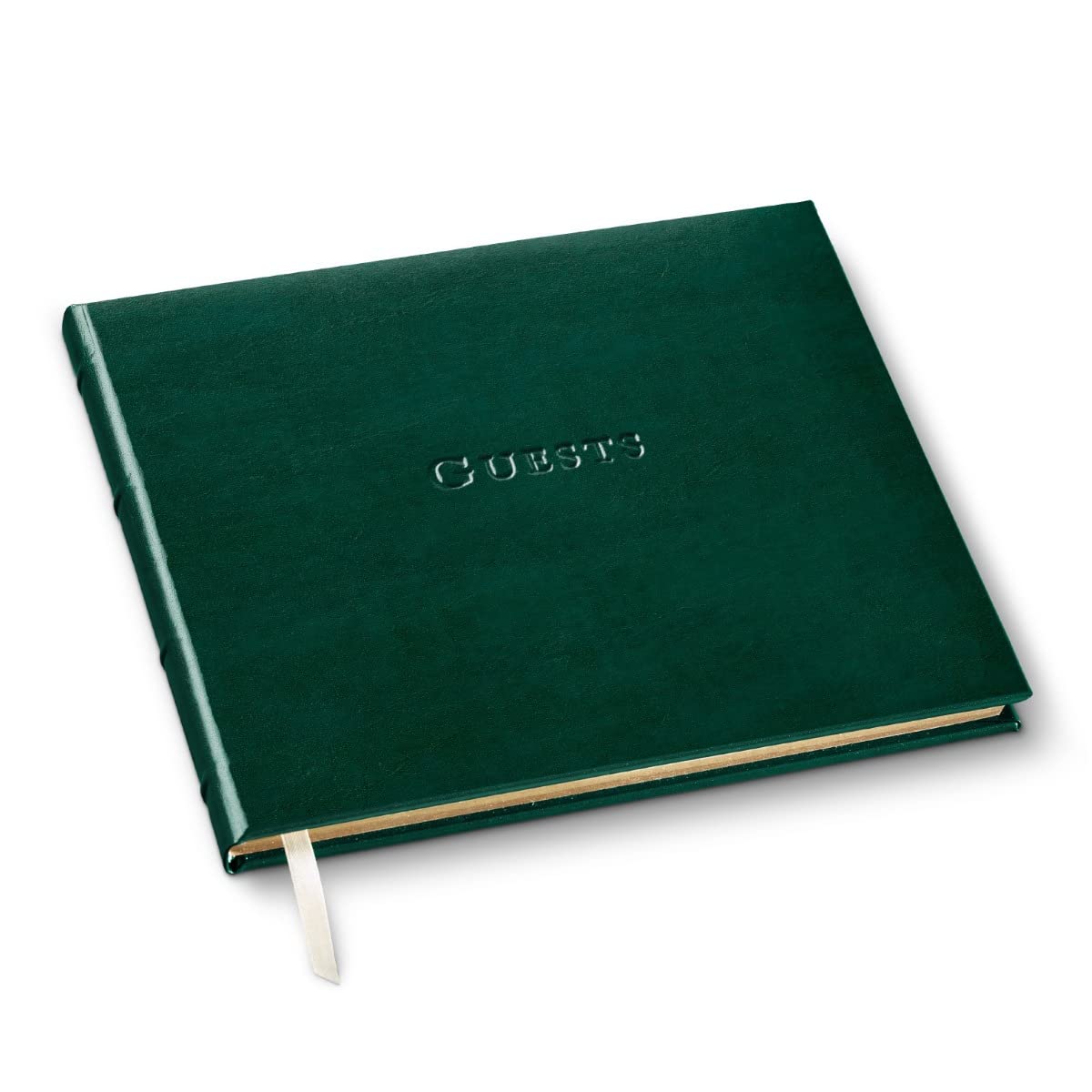 Gallery Leather Guest Book Wedding, Party, Special Events, Add Polaroid Photos, 192 Lined Pages, Bonded Leather, Hardcover - Acadia Tan