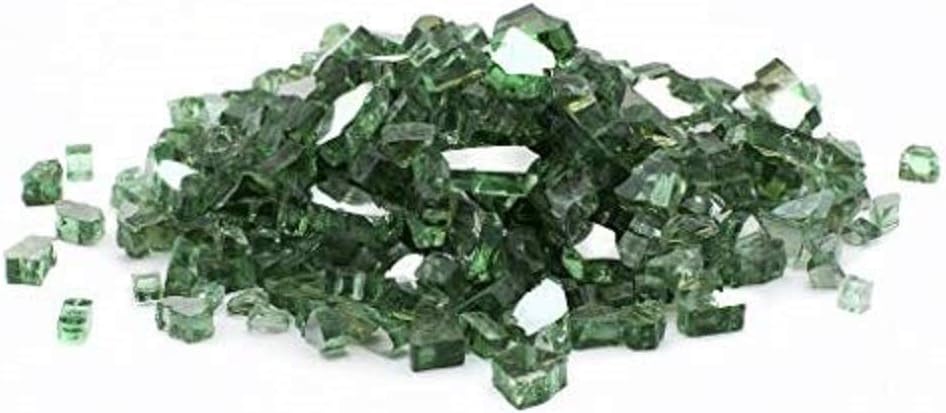 Dragon Glass 1/2" 10 lb. Green Reflective Fire Glass