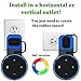 Echo Dot Wall Mount - Echo Dot Accessories - Echo Dot Holder - Echo Dot Outlet - Wall Case Stand Hanger Bracket Plate - for Dot 2nd Generation Smart Home Speakers - Short Wire Cable Included - Black