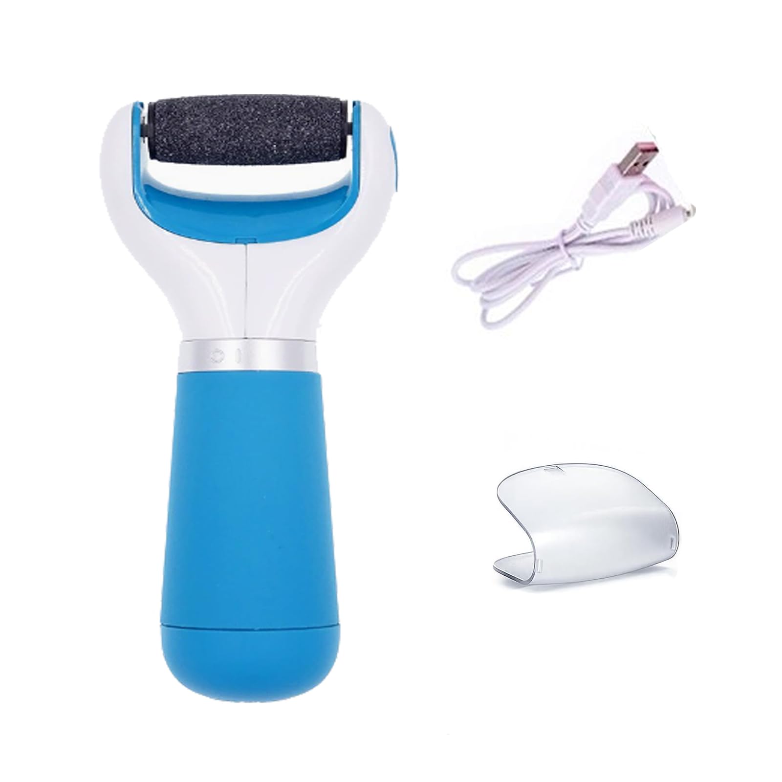 Photo 1 of Electric Callus Remover for Feet Callus Remover Foot Callus Remover Tool Foot Buffer Electric Foot Calloused Feet Remover Tool Pedicure Supplies USB Charging and Battery Power (Blue)