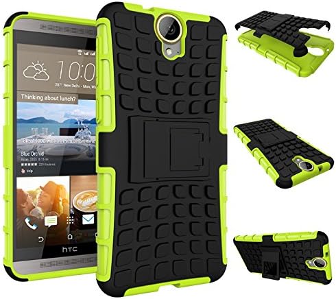 Qiaogle Phone Case - Shock Proof TPU + PC Hybrid Armor Stents Case Cover for HTC One E9+ / E9 Plus (5.5 inch) - HH06 / Green