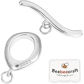 Beebeecraft 1 Box 1 Set Toggle Clasps 925 Sterling Silver OT Toggle Clasps Jewelry Clasps for DIY Necklace Bracelet Jewelry Making