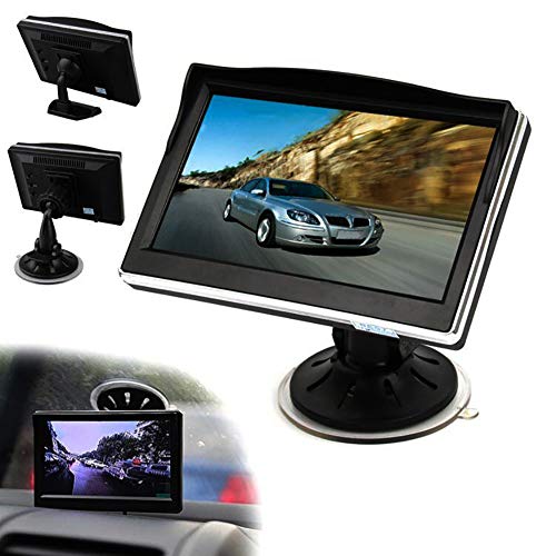 Draadloze Voertuig Backup Camera System,5 Inch Display Kleur Monitor +7 LEDs Waterdichte Nacht Vison Omkeren… - Afbeelding 3